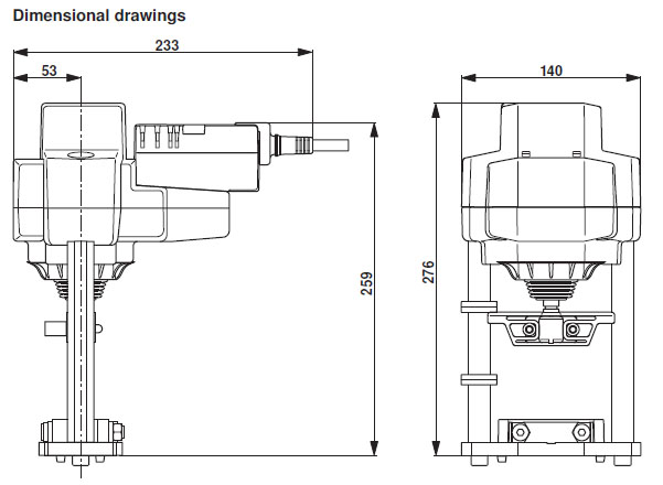 Габаритные размеры EVC24A-SZ Габаритные размеры EVC24A-SZ