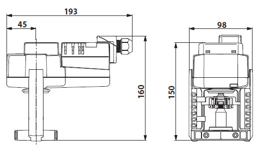 Габаритные размеры LV230A-TPC Габаритные размеры LV230A-TPC