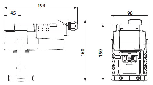 Габаритные размеры NV24A-SZ-TPC Габаритные размеры NV24A-SZ-TPC