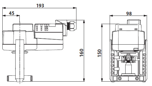 Габаритные размеры NV24A-TPC Габаритные размеры NV24A-TPC