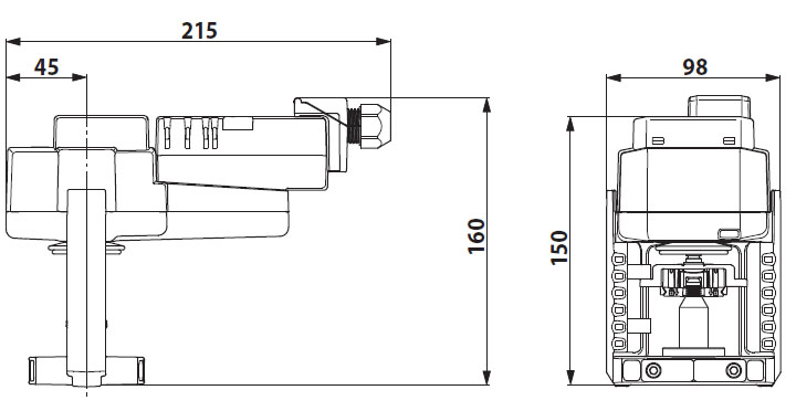 Габаритные размеры NVC24A-SR-TPC Габаритные размеры NVC24A-SR-TPC