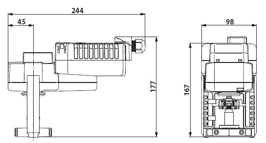 Габаритные размеры NVK24A-SZ-TPC Габаритные размеры NVK24A-SZ-TPC