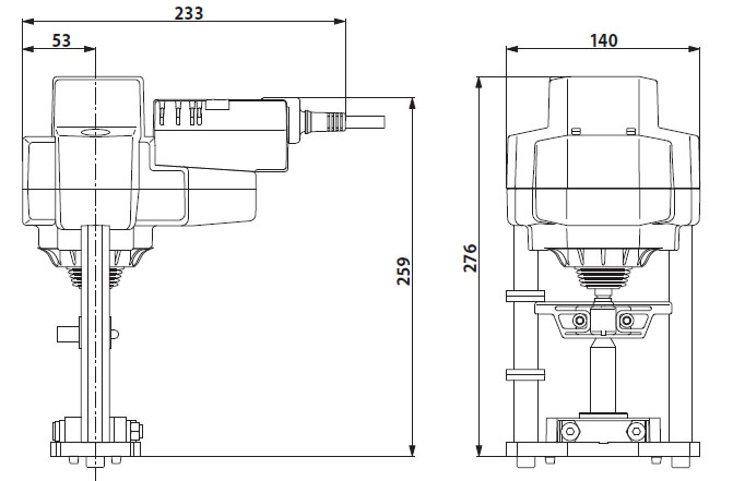 Габаритные размеры RV24A-SZ Габаритные размеры RV24A-SZ