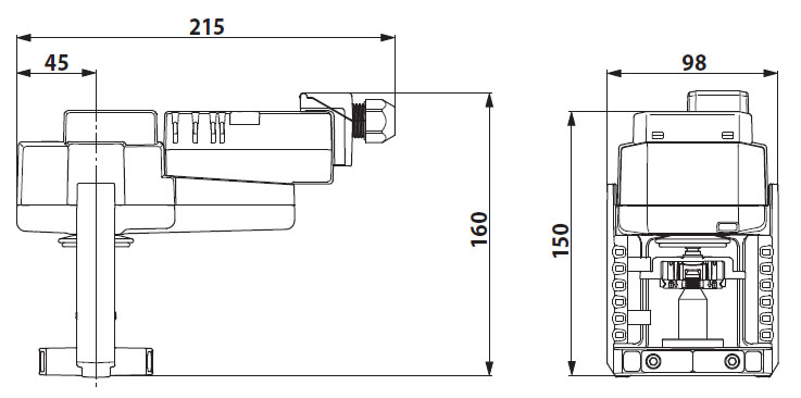 Габаритные размеры SV24A-SZ-TPC Габаритные размеры SV24A-SZ-TPC