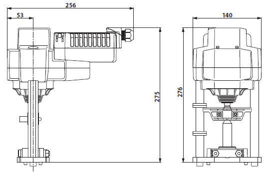 Габаритные размеры AVK24A-SZ-TPC 
