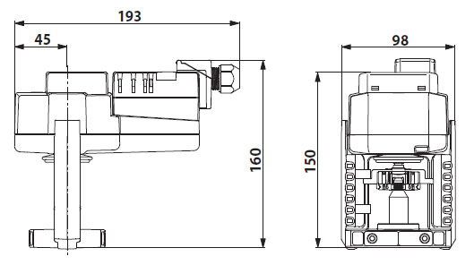 Габаритные размеры LV230A-TPC 