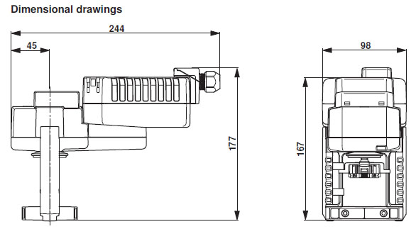 Габаритные размеры NVKC24A-MP-TPC Габаритные размеры NVKC24A-MP-TPC