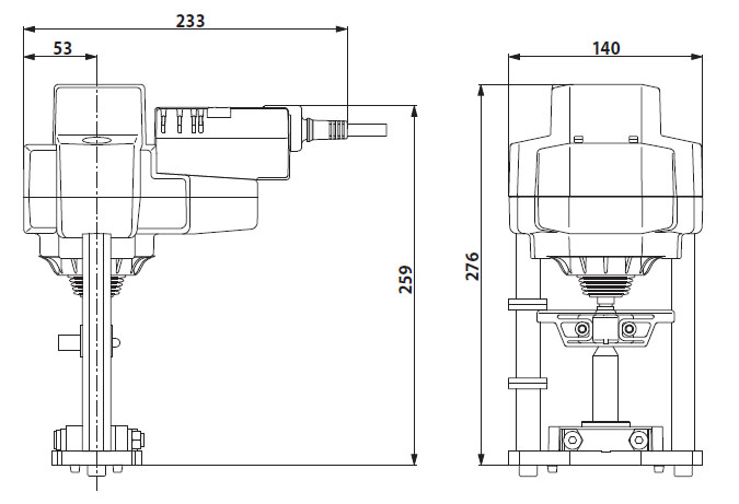 Габаритные размеры RV24A-SZ Габаритные размеры RV24A-SZ