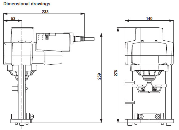 Габаритные размеры EVC24A-SR 