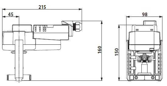 Габаритные размеры NVC24A-SR-TPC Габаритные размеры NVC24A-SR-TPC