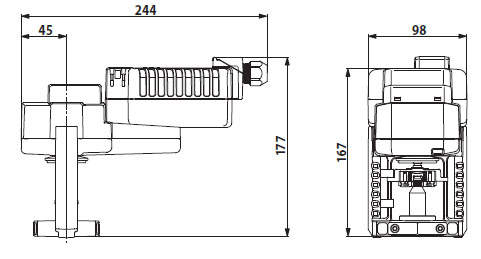 Габаритные размеры NVK24A-SZ-TPC Габаритные размеры NVK24A-SZ-TPC