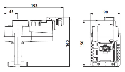 Габаритные размеры LV230A-TPC Габаритные размеры LV230A-TPC
