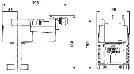 Габаритные размеры LV24A-SR-TPC 