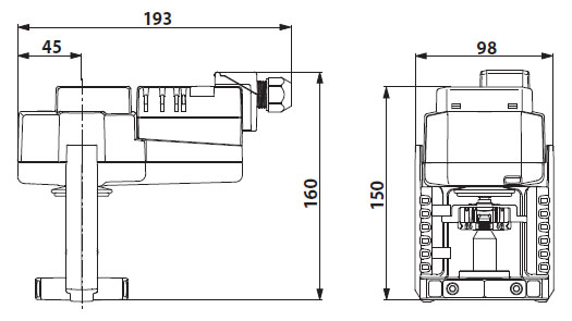 Габаритные размеры NV230A-TPC Габаритные размеры NV230A-TPC
