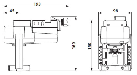 Габаритные размеры NV24A-SZ-TPC Габаритные размеры NV24A-SZ-TPC