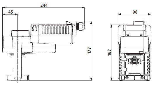 Габаритные размеры NVK24A-3-TPC Габаритные размеры NVK24A-3-TPC