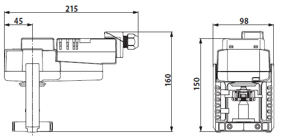 Габаритные размеры SV24A-SZ-TPC 