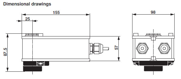 Габаритные размеры LRF24-S-O Габаритные размеры LRF24-S-O