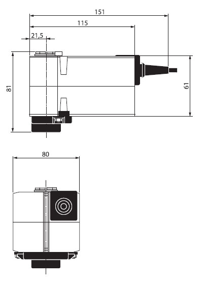 Габаритные размеры TRF24-S-O Габаритные размеры TRF24-S-O