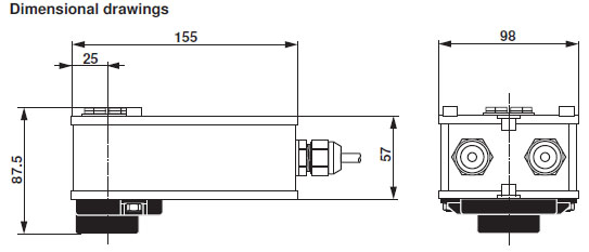 Габаритные размеры LRF230-S-O 