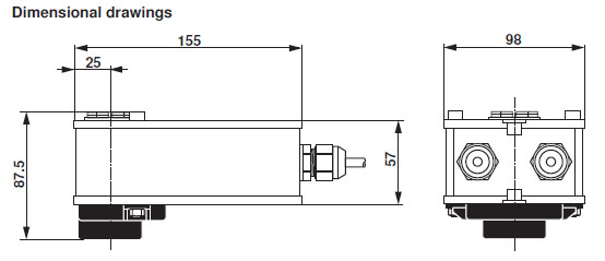 Габаритные размеры  LRF24