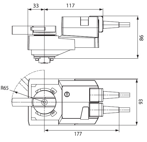 Габаритные размеры SR230A-S Габаритные размеры SR230A-S