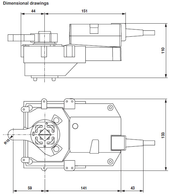 Габаритные размеры SRQ24A Габаритные размеры SRQ24A