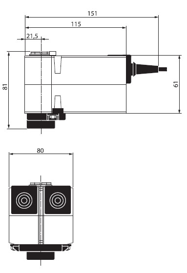 Габаритные размеры TRF230-S-O