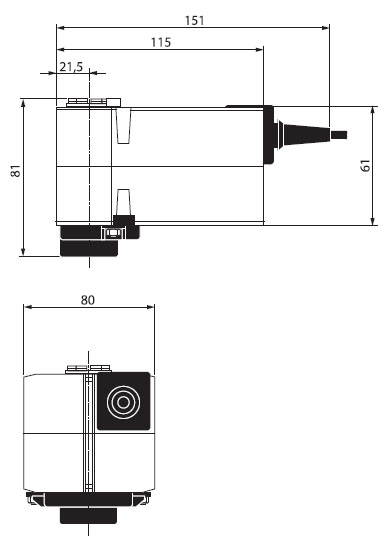 Габаритные размеры TRF24-S-O 