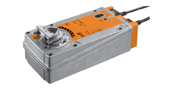 Электроприводы с охранной функцией с пружинным возвратом EF24A-SR-S2 Плавного регулирования 0…10 В= 2 вспомогательных переключателя