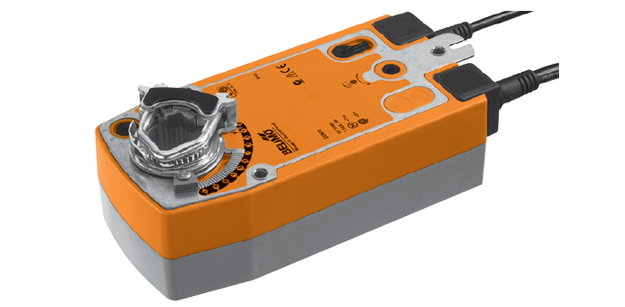 Электроприводы с охранной функцией с пружинным возвратом NF24A-S2 Откр/закр 24В =/~, 2 вспомогательных переключателя