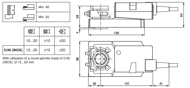 Габаритные размеры LM24A-SR Габаритные размеры SM24A-MOD