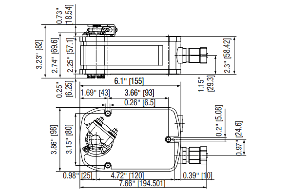 Габаритные размеры LF230 Габаритные размеры LF120 US