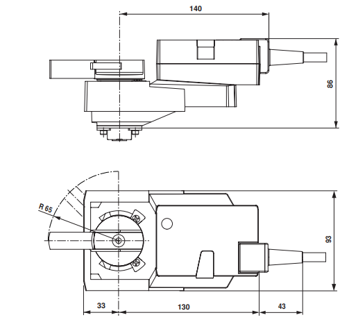 Габаритные размеры LM24A-SR Габаритные размеры SR24ALON