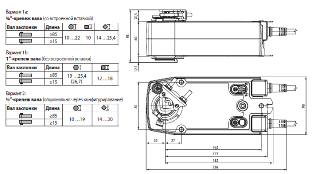 Габаритные размеры NF230А-S2 