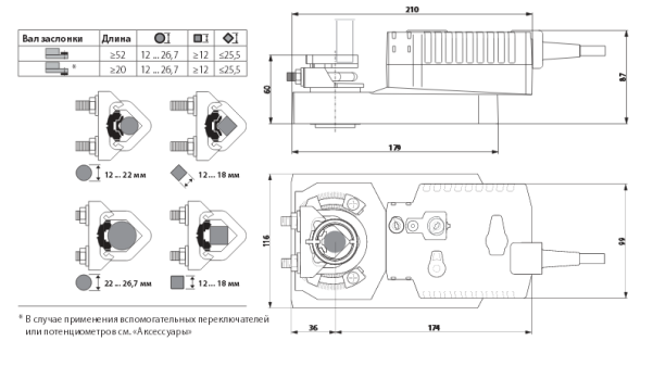 Габаритные размеры GK24A-1