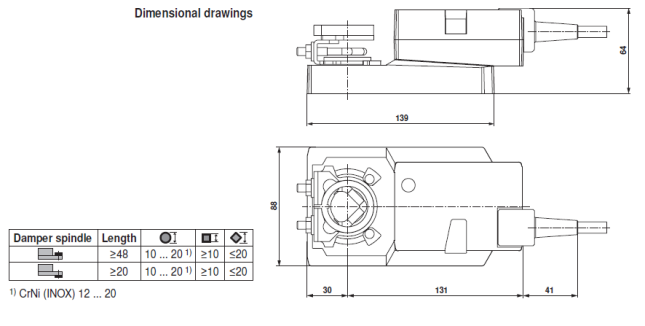 Габаритные размеры SM24A-MA