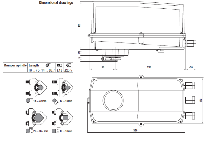 Габаритные размеры GK24G-SR 