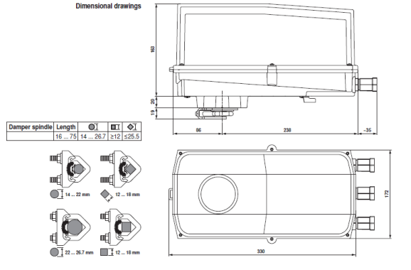 Габаритные размеры GK24G-1 