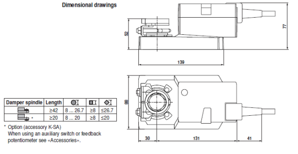 Габаритные размеры NMQ24A-SR 