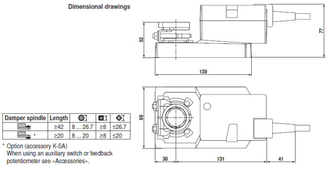 Габаритные размеры NMQ24A 