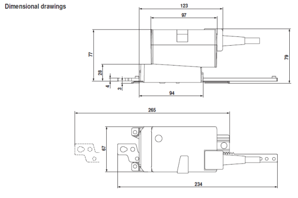 ЭГабаритные размеры LHQ24A100 