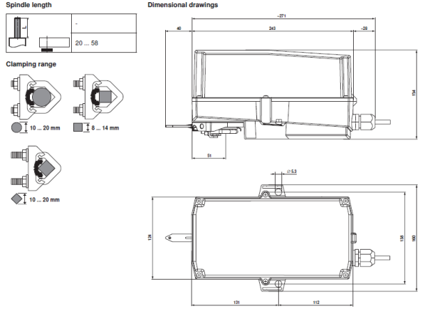 Габаритные размеры NM24P