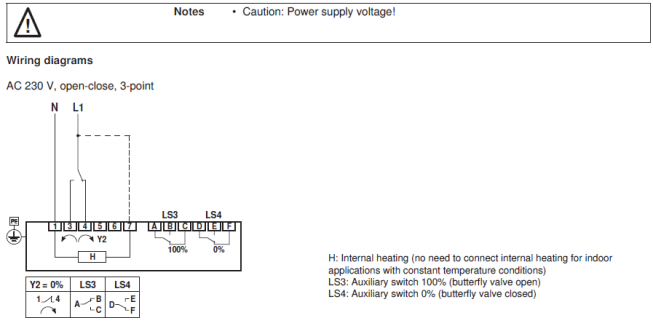 Электрическое подключение SY8-230A-3-T 