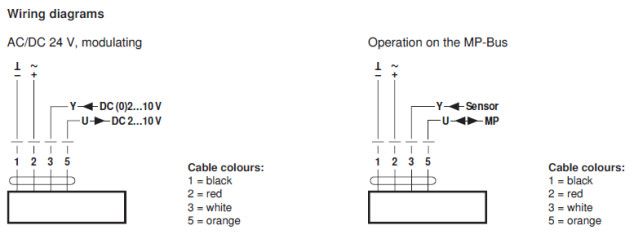 Электрическое подключение DR24A-MP-7 