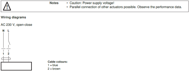 Электрическое подключение SRF230A-5 
