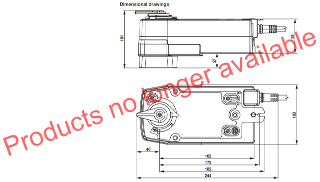 Габаритные размеры SRF230A-5 