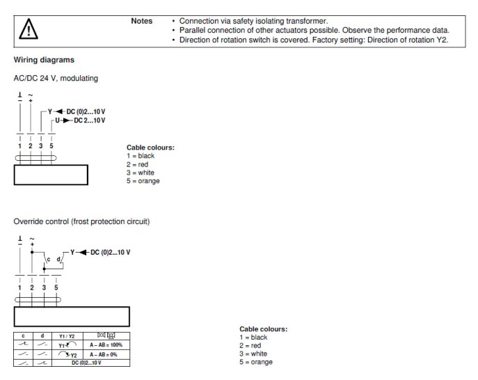 Электрическое подключение LRC24A-SR 