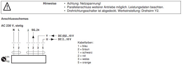 Электрическое подключение SR230A-SR-5 