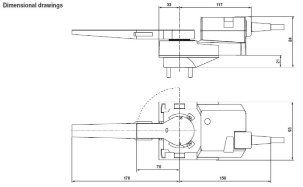 Габаритные размеры SRC24A-SR-